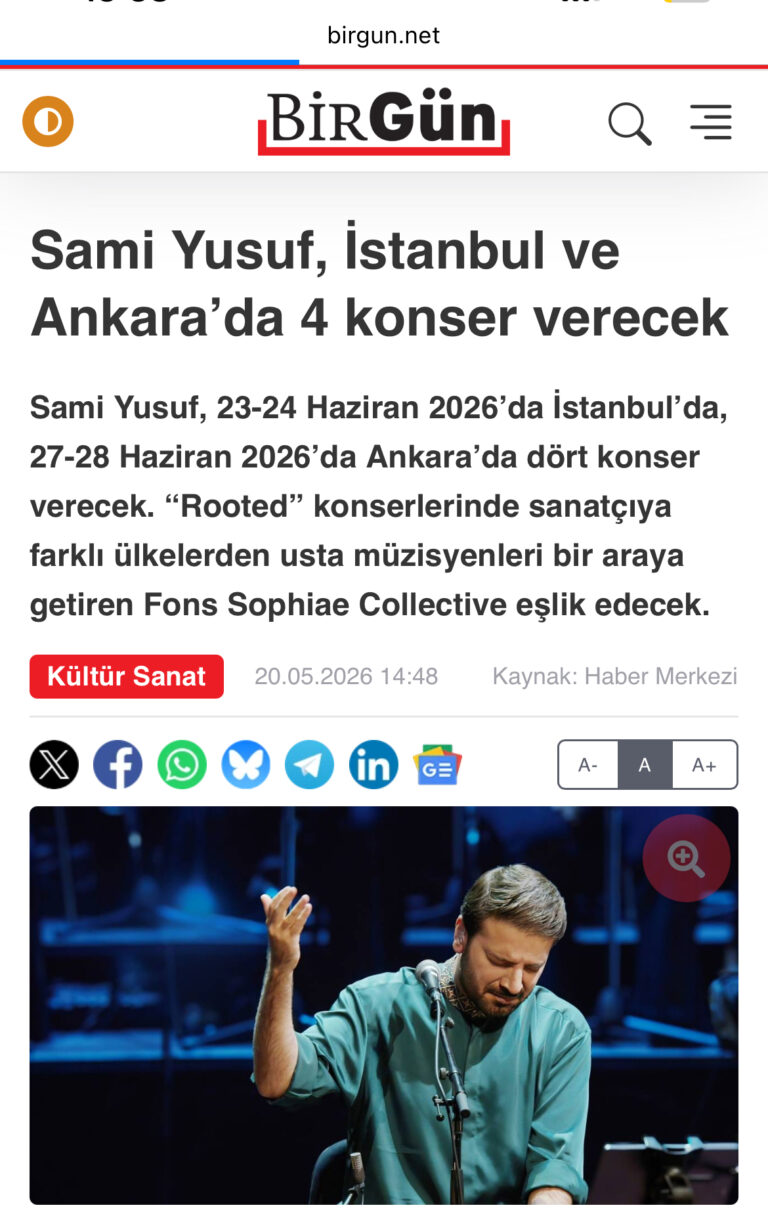 Sami Yusuf, İstanbul ve Ankara’da 4 konser verecek