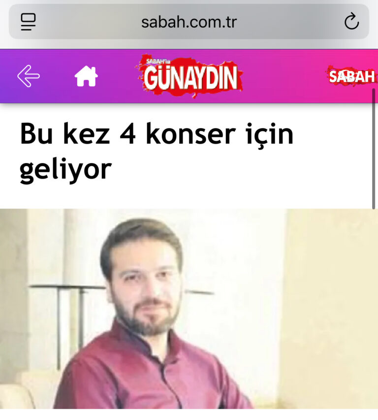 Sami Yusuf, yeniden ülkemize geliyor. Ünlü sanatçı bu kez konser takviminden 4 günü ülkemize ayırdı.