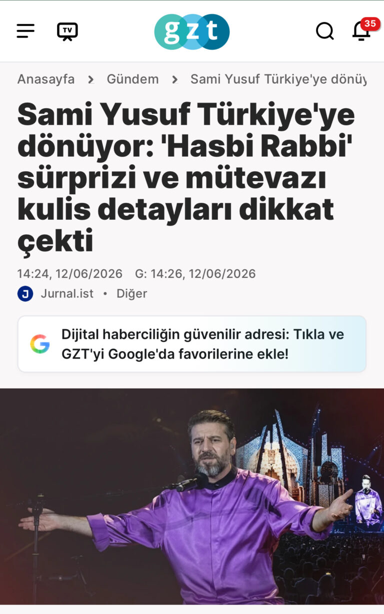 Sami Yusuf Türkiye’ye dönüyor: ‘Hasbi Rabbi’ sürprizi ve mütevazı kulis detayları dikkat çekti