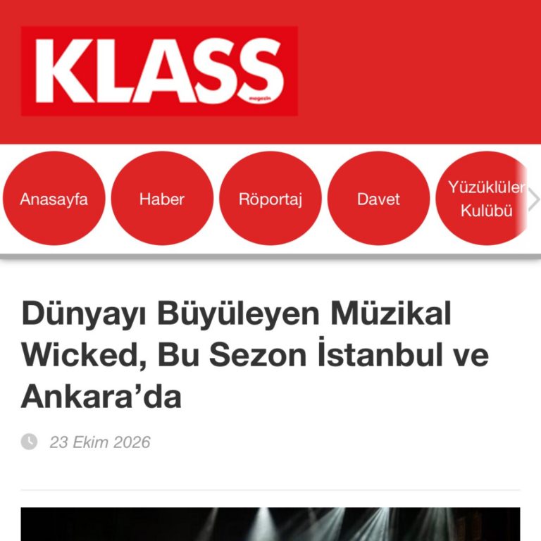 Dünyayı Büyüleyen Müzikal Wicked, Bu Sezon İstanbul ve Ankara’da