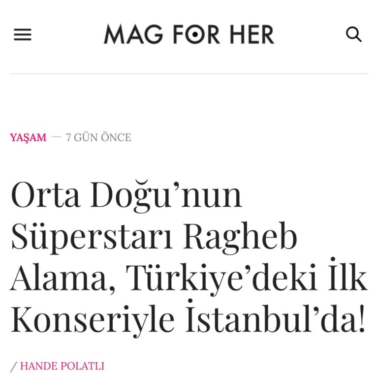 Orta Doğu’nun Süperstarı Ragheb Alama, Türkiye’deki İlk Konseriyle İstanbul’da!