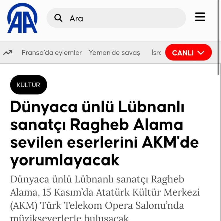 Dünyaca ünlü Lübnanlı sanatçı Ragheb Alama sevilen eserlerini AKM’de yorumlayacak