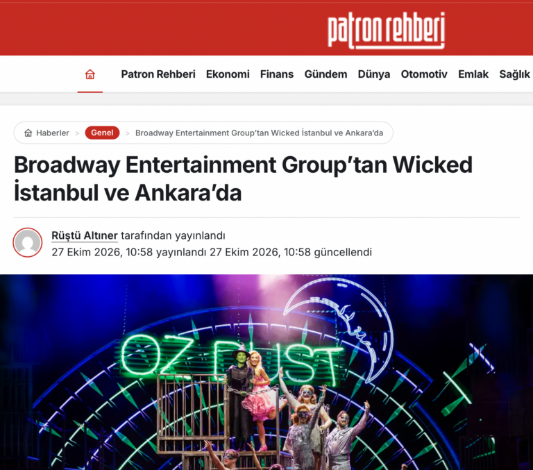 Broadway Entertainment Group’tan Wicked İstanbul ve Ankara’da